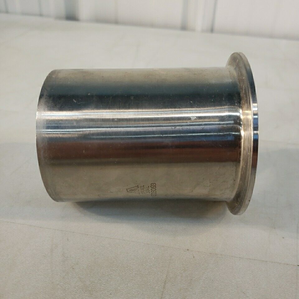 Israel A3 304L 818068 3" Half Nipple Stainless Steel Tri Clover Fitting 4" Long