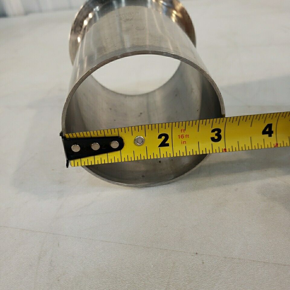 Israel A3 304L 818068 3" Half Nipple Stainless Steel Tri Clover Fitting 4" Long