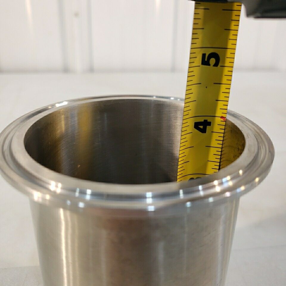 Israel A3 304L 818068 3" Half Nipple Stainless Steel Tri Clover Fitting 4" Long