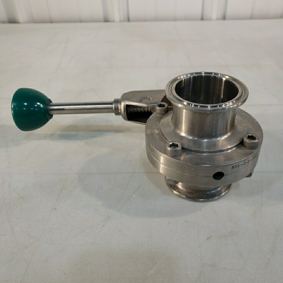 Central States B51-2-E-316 Tri Clover Sanitary 2" Manual Valve Locking Handle SS