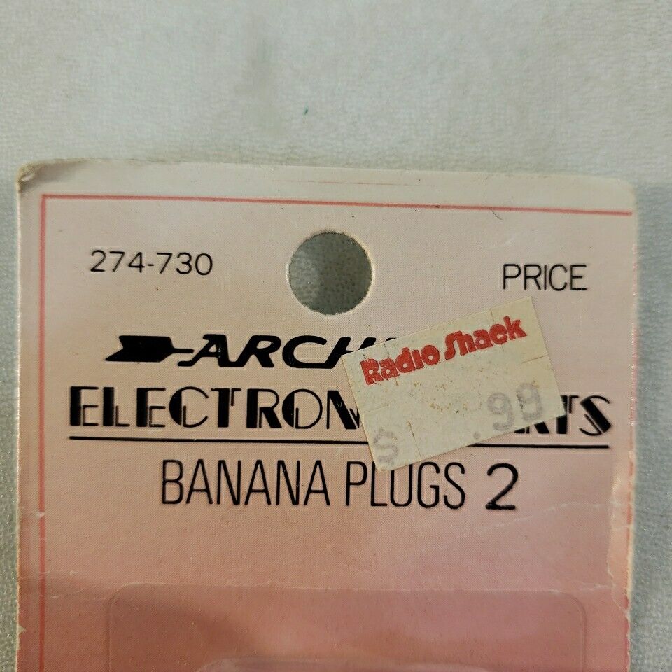 Vintage Radio Shack Archer Electronics 274-730 Banana Plugs 2 Electric Connector