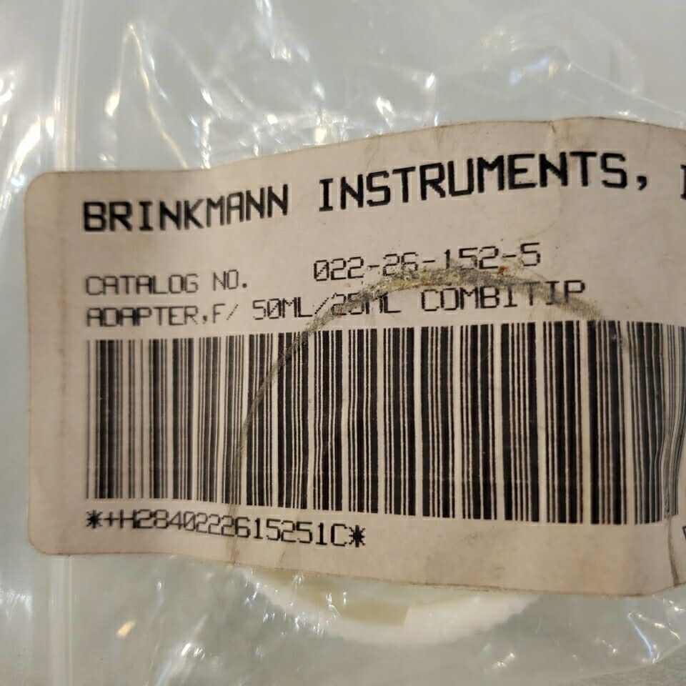 Brinkmann Instruments 022-26-152-5 Adapter F 50ml 25ml Combitip Part