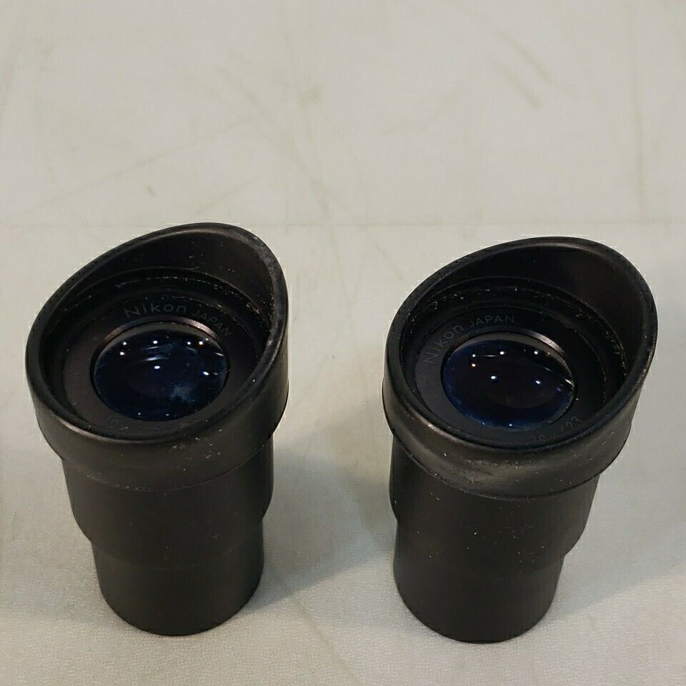 Nikon 10x 23 Microscope Eyepieces 10x/23 With Eyerests for StereoZoom Optical