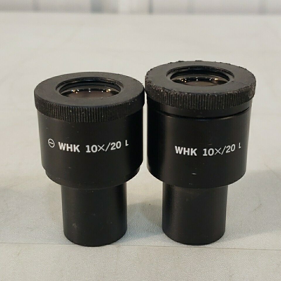 Olympus WHK 10X/20L Microscope Eyepieces Optical Working Eyepiece Adjustable Set
