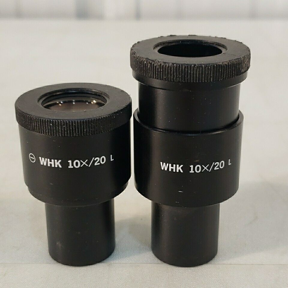 Olympus WHK 10X/20L Microscope Eyepieces Optical Working Eyepiece Adjustable Set