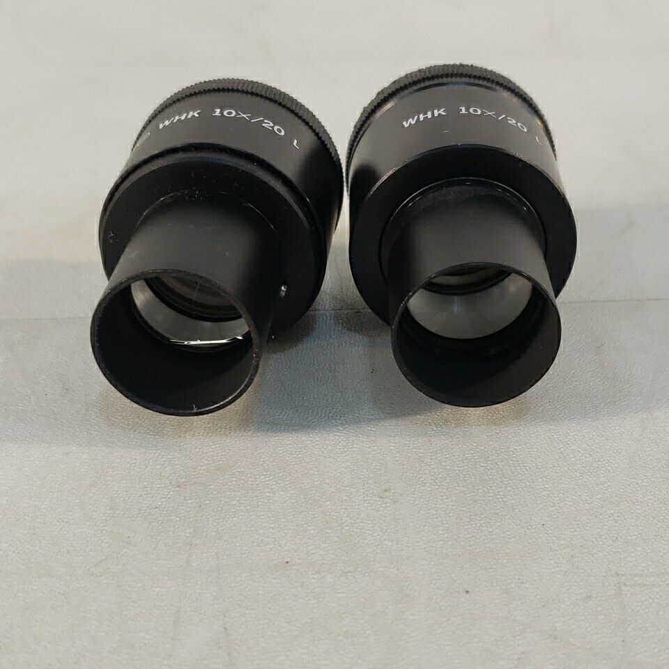 Olympus WHK 10X/20L Microscope Eyepieces Optical Working Eyepiece Adjustable Set
