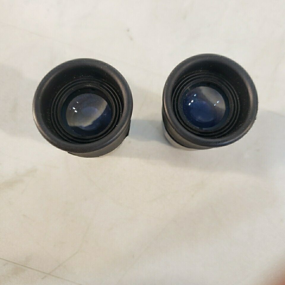Bausch Lomb 10x WF Stereo 31-15-71 Microscope Eyepieces With Eyerests