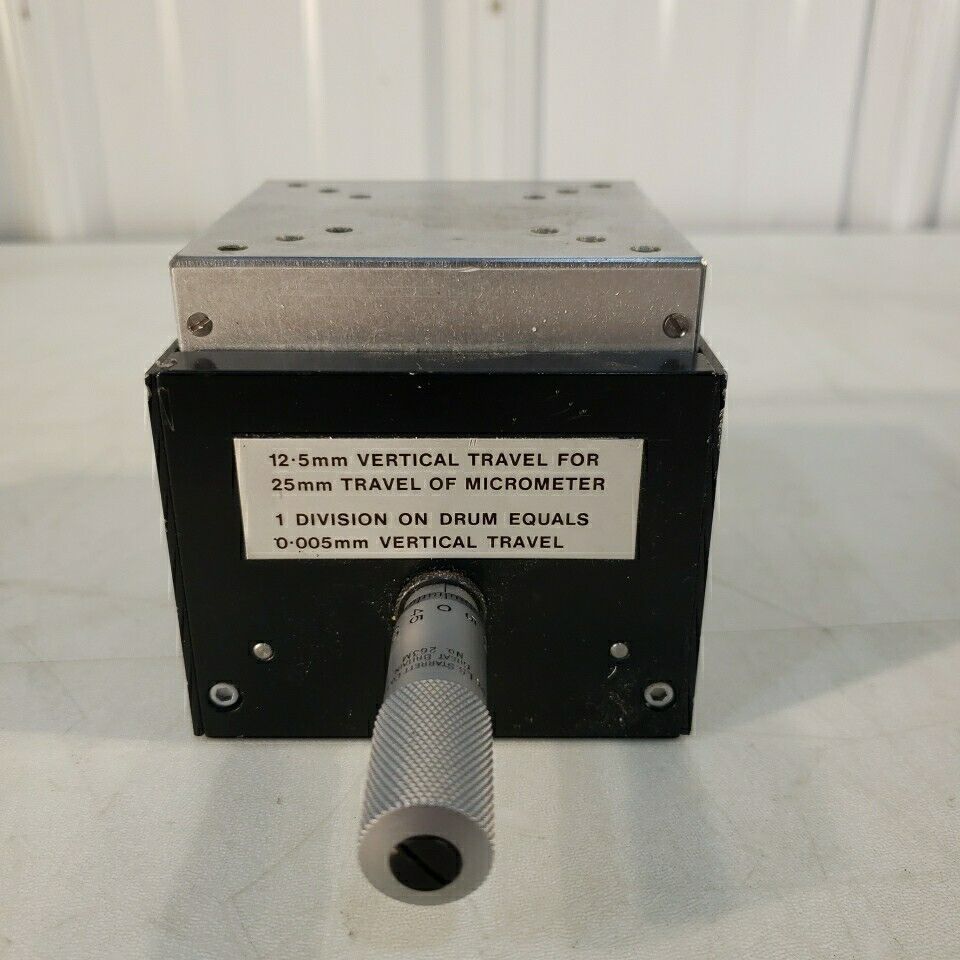 Micrometer Fine Adjustable 12.5mm Z-axis Stage Vertical Travel Optical Focusing