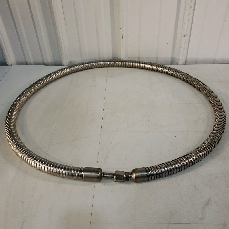 Liquid Nitrogen Transfer Hose Line Cryogenic XNE SS 6 Ft 1/2" NPT 1/2" Flare