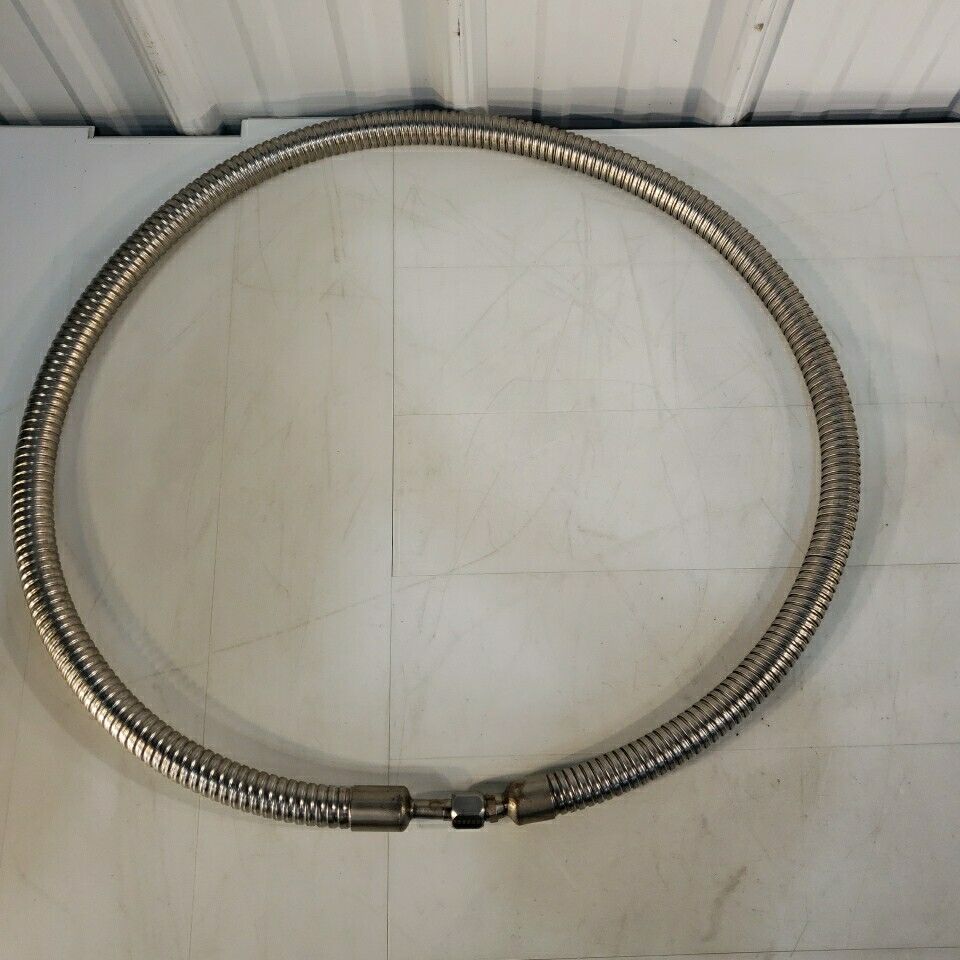 Liquid Nitrogen Transfer Hose Line Cryogenic XNE SS 6 Ft 1/2" NPT 1/2" Flare