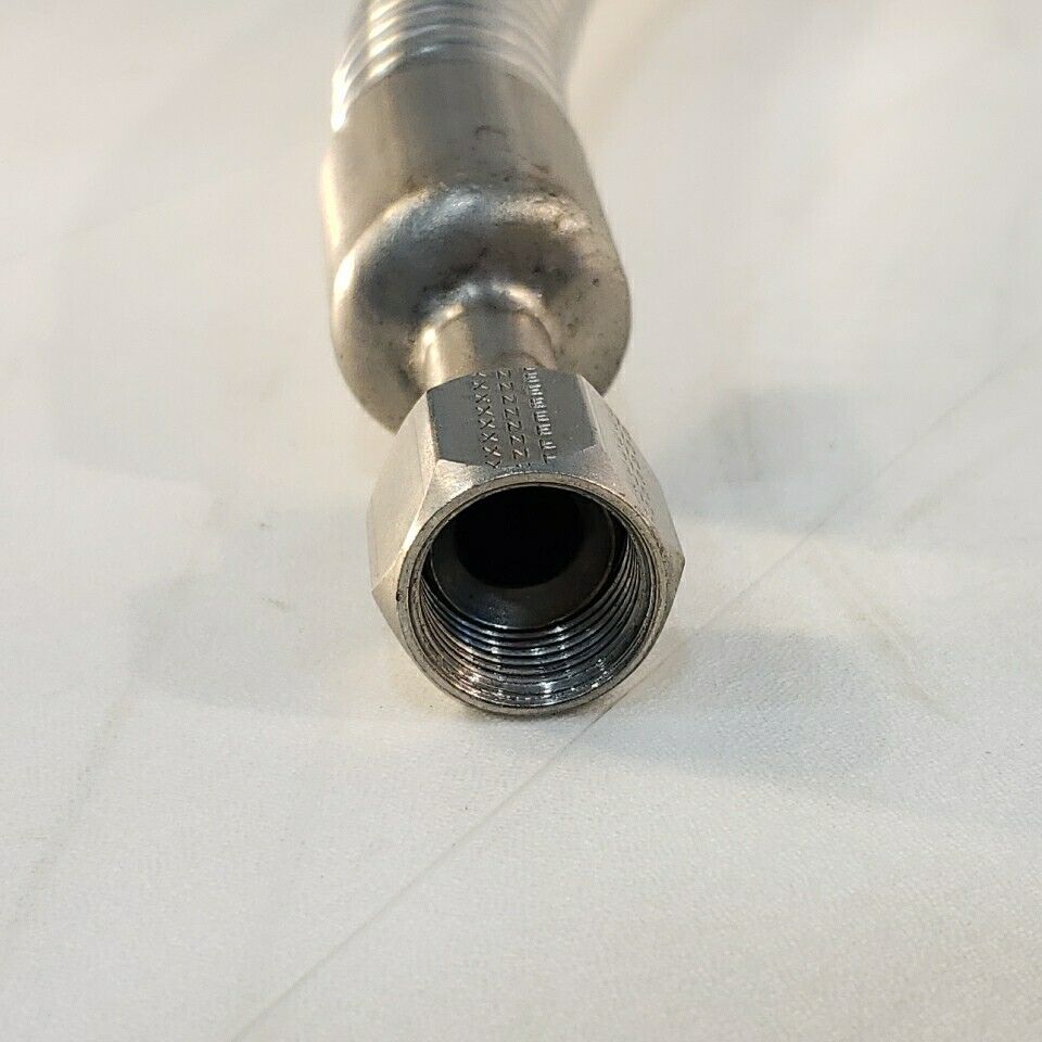 Liquid Nitrogen Transfer Hose Line Cryogenic XNE SS 6 Ft 1/2" NPT 1/2" Flare