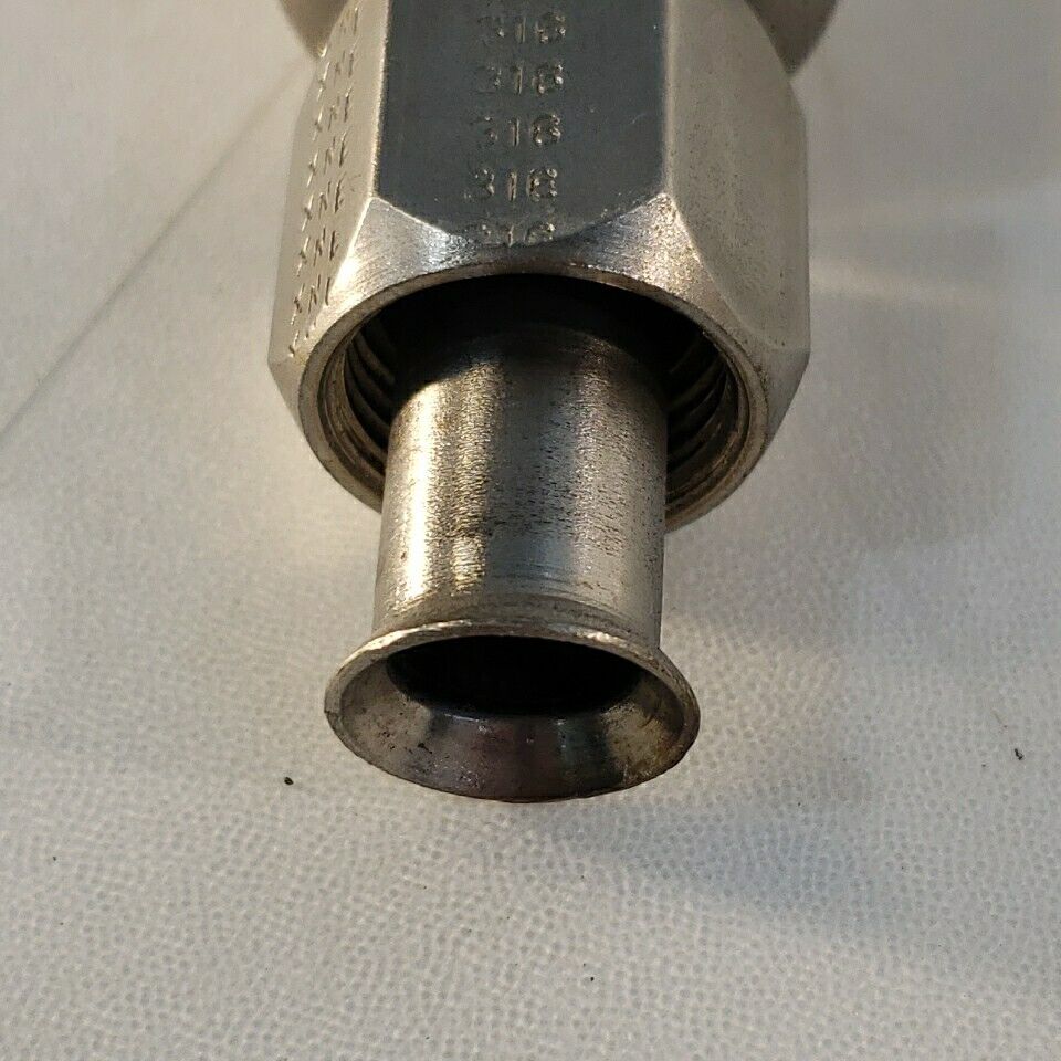 Liquid Nitrogen Transfer Hose Line Cryogenic XNE SS 6 Ft 1/2" NPT 1/2" Flare