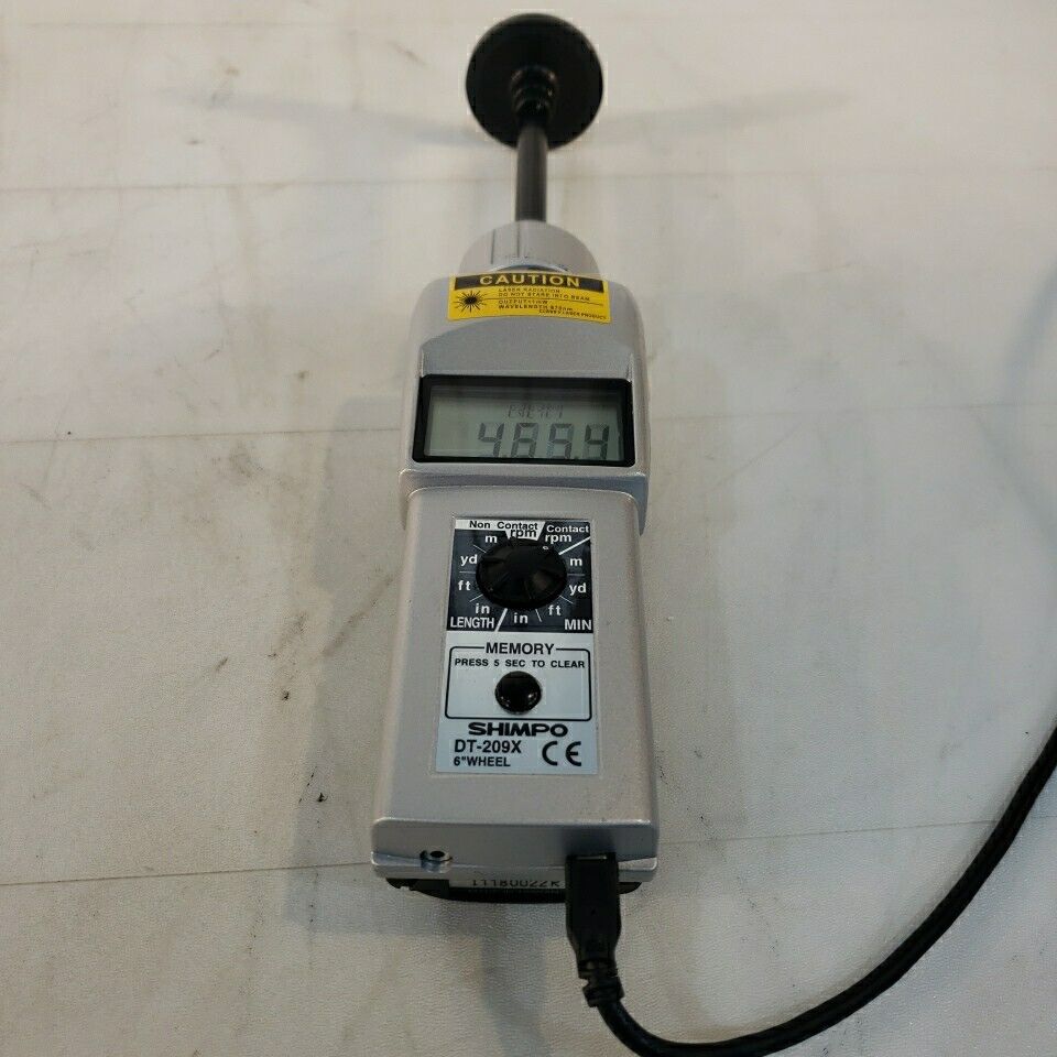 Shimpo DT-209X Handheld Tachometer w/ Contact Wheel, Software, Manual, Tips etc
