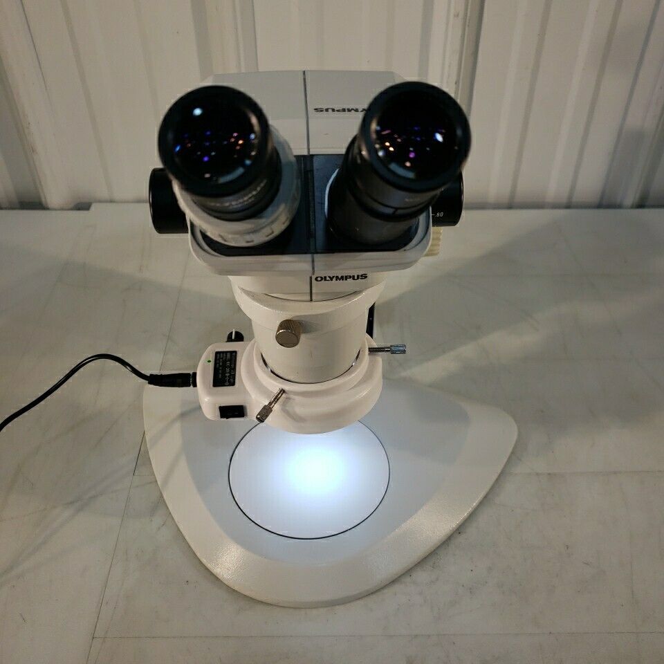 Olympus Microscope SZ4045 ESD 0.67x-4x StereoZoom w/ LED Ring Light, Stand, Eyep