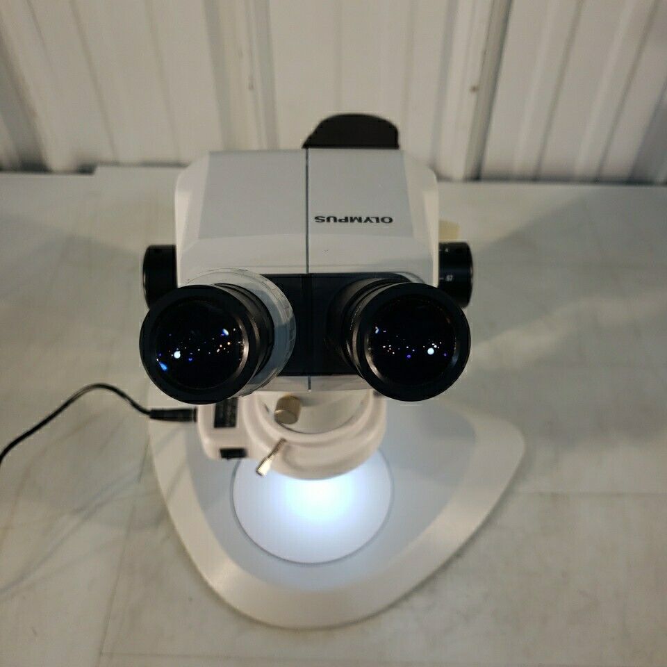 Olympus Microscope SZ4045 ESD 0.67x-4x StereoZoom w/ LED Ring Light, Stand, Eyep