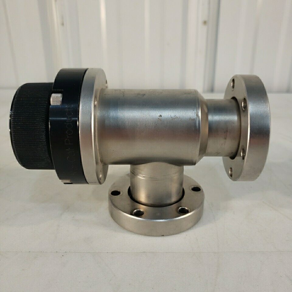 2.75" DN35CF Tee 90 Degree Angle Manual Valve CF High Vacuum Stainless CF35
