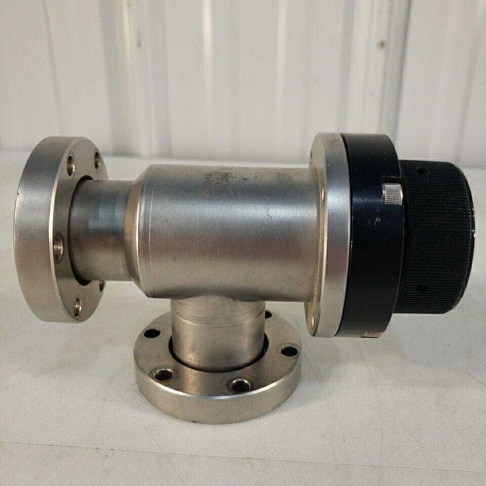 2.75" DN35CF Tee 90 Degree Angle Manual Valve CF High Vacuum Stainless CF35