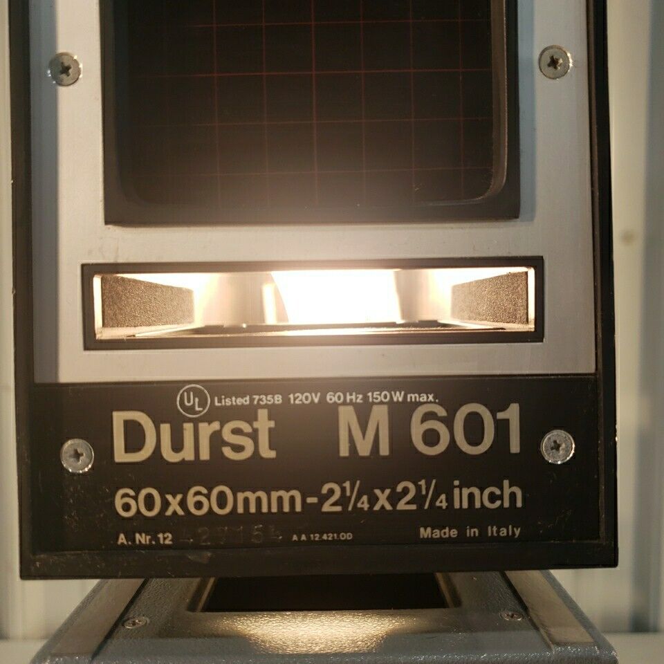 Durst M601 Darkroom Enlarger 60×60mm 120V 60Hz 150W With Baseboard Nikon Lens