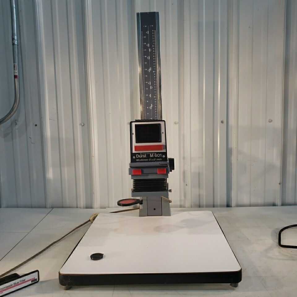 Durst M601 Darkroom Enlarger 60×60mm 120V 60Hz 150W With Baseboard Nikon Lens