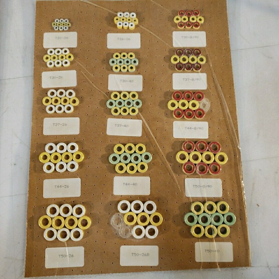 Micrometals Iron Power Inductor Transformer Kit #14 Toroidal E Cores Bus Cords