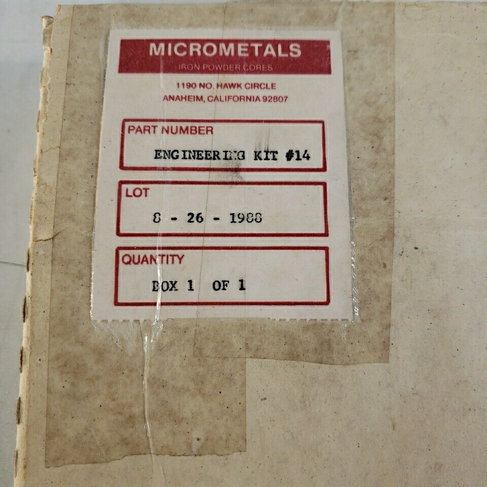 Micrometals Iron Power Inductor Transformer Kit #14 Toroidal E Cores Bus Cords