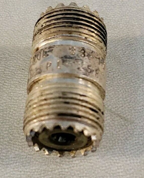 Amphenol 83-1J RF Coaxial Barrel Adapter UHF Jack - UHF Jack RF