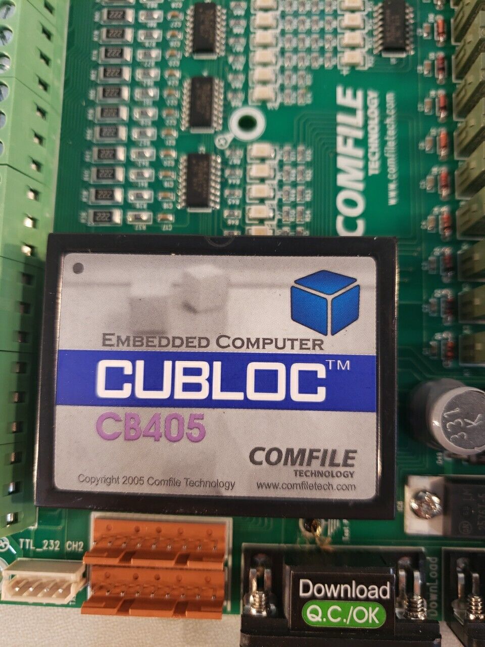 Comfile Embedded Computer Board Cubloc CB405 Circuit Board Assy