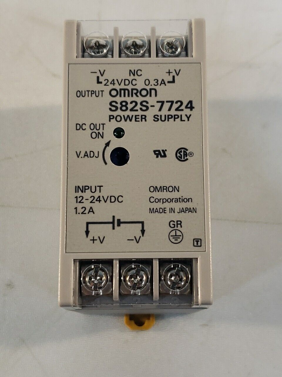 Omron S82S-7724 Power Supply Input:12-24V DC 1.2A Output: 24V DC 0.3A
