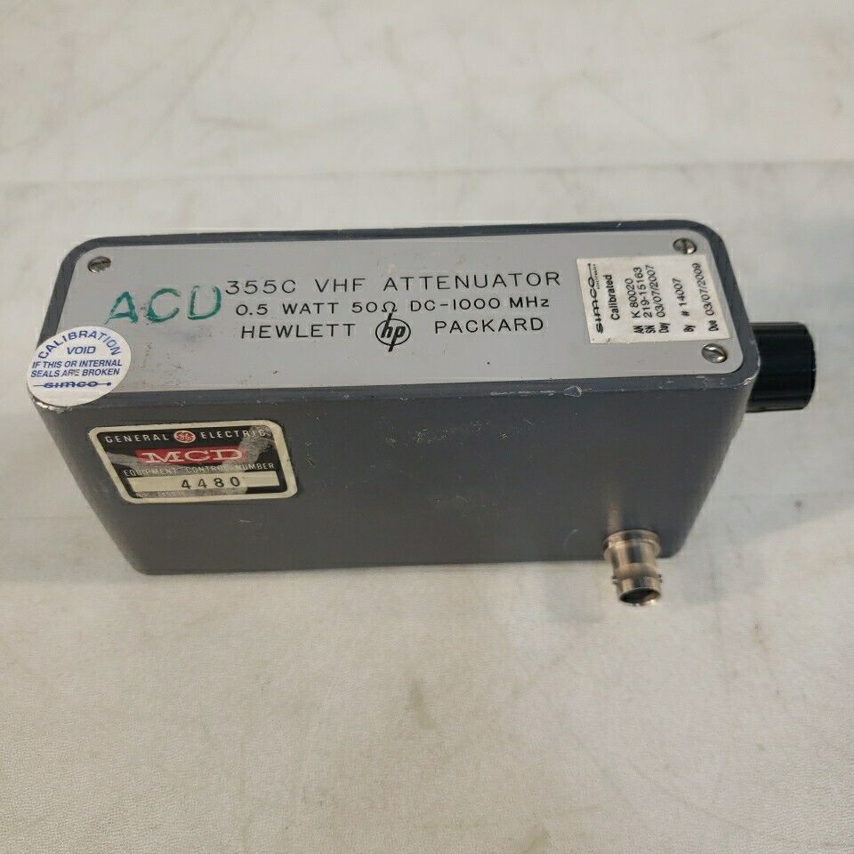 HP 355c VHF Attenuator 0.5W 50 Ohm DC-1000MHz General Electric Adjustable DB