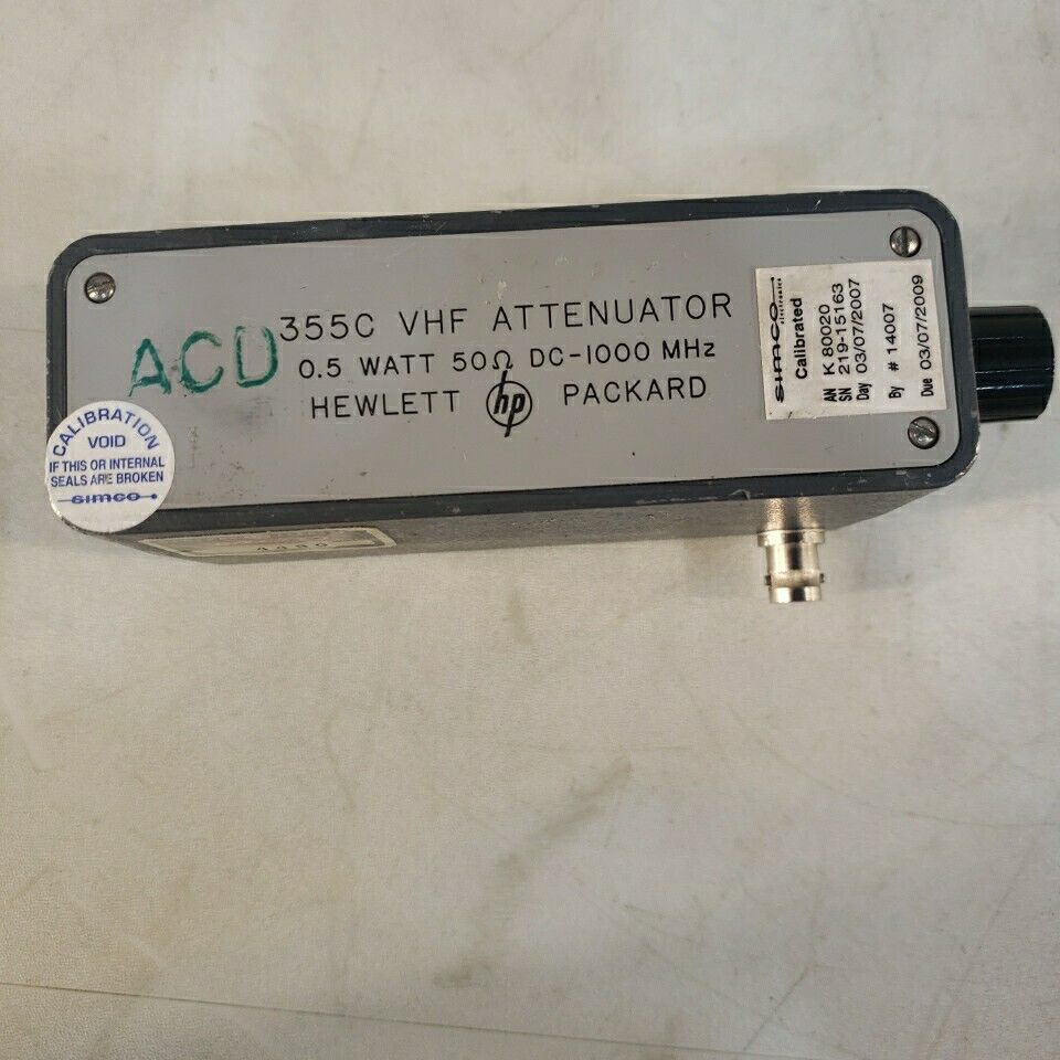 HP 355c VHF Attenuator 0.5W 50 Ohm DC-1000MHz General Electric Adjustable DB