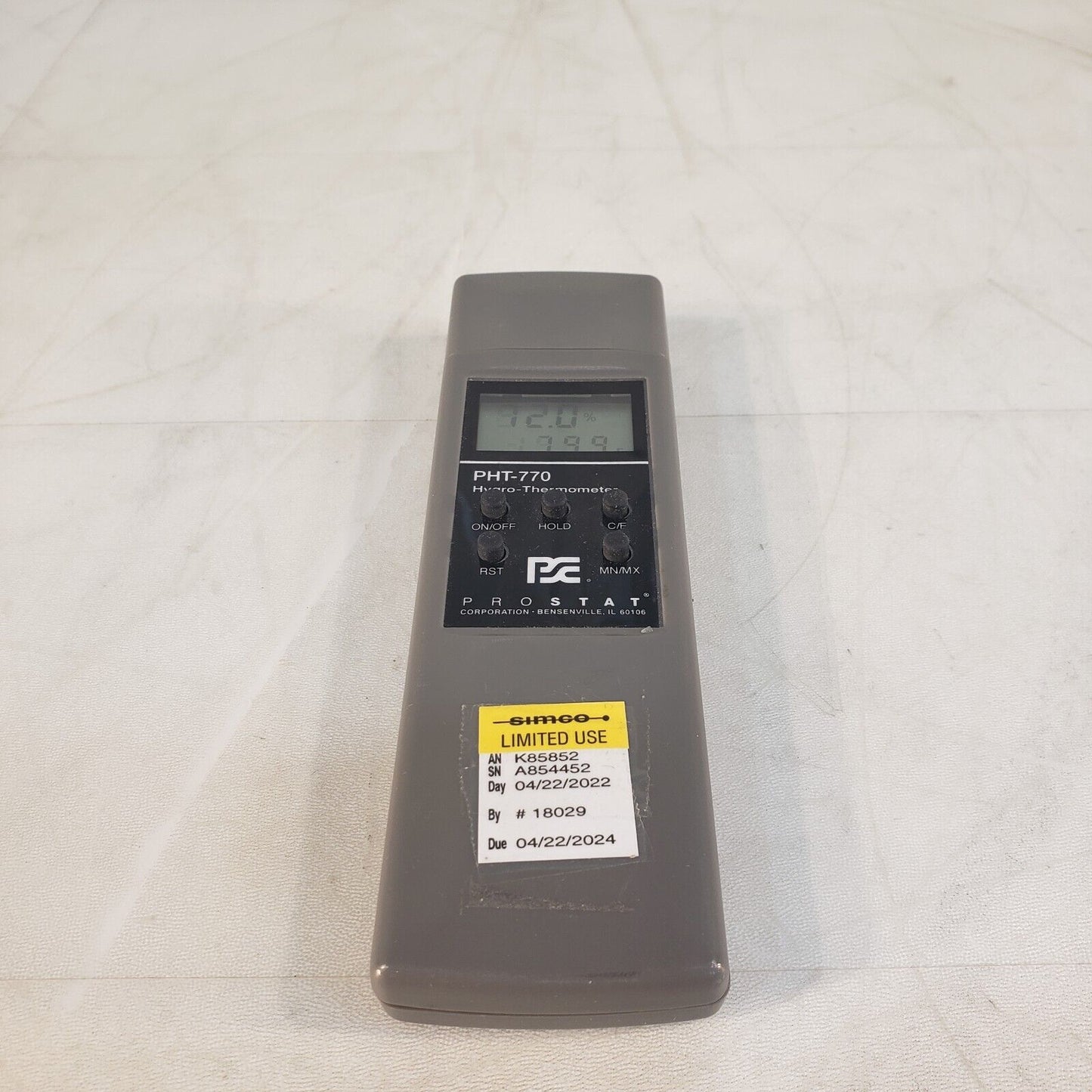 Prostat PHT-770 Hygro-Thermometer Temperature and Humidity Tester