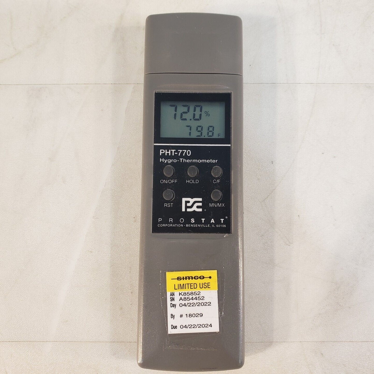 Prostat PHT-770 Hygro-Thermometer Temperature and Humidity Tester