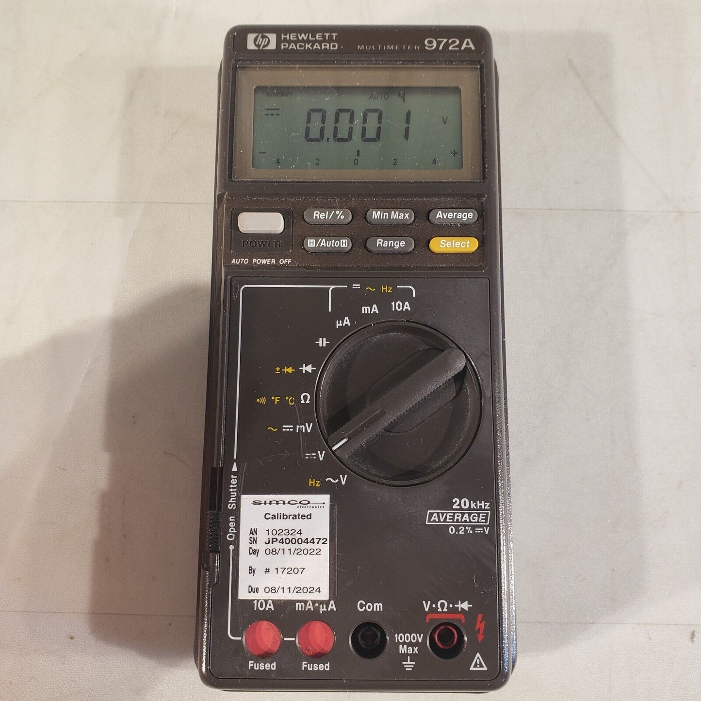 Hewlett Packard HP 972A Handheld Digital Multimeter
