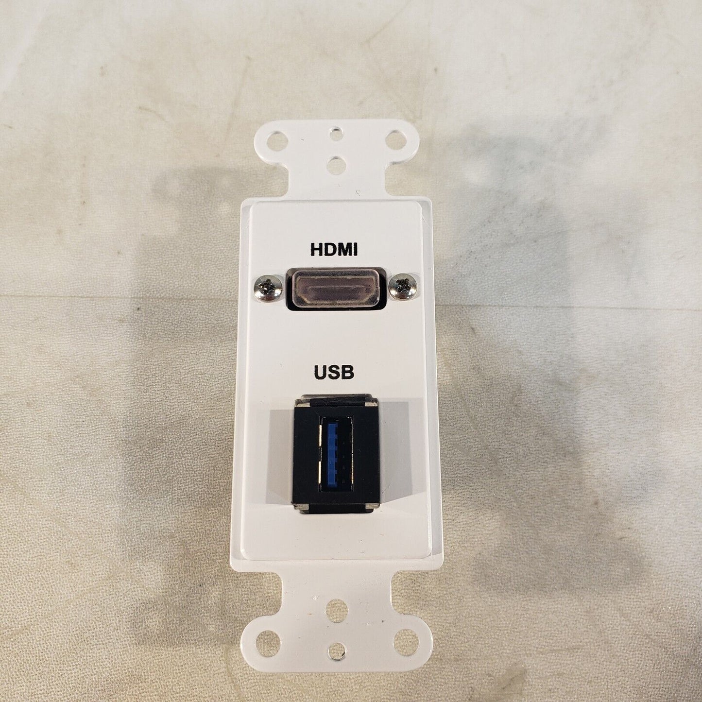 Covid D1231F-W Decora White Wall Panel w/ HDMI & USB Female Connections