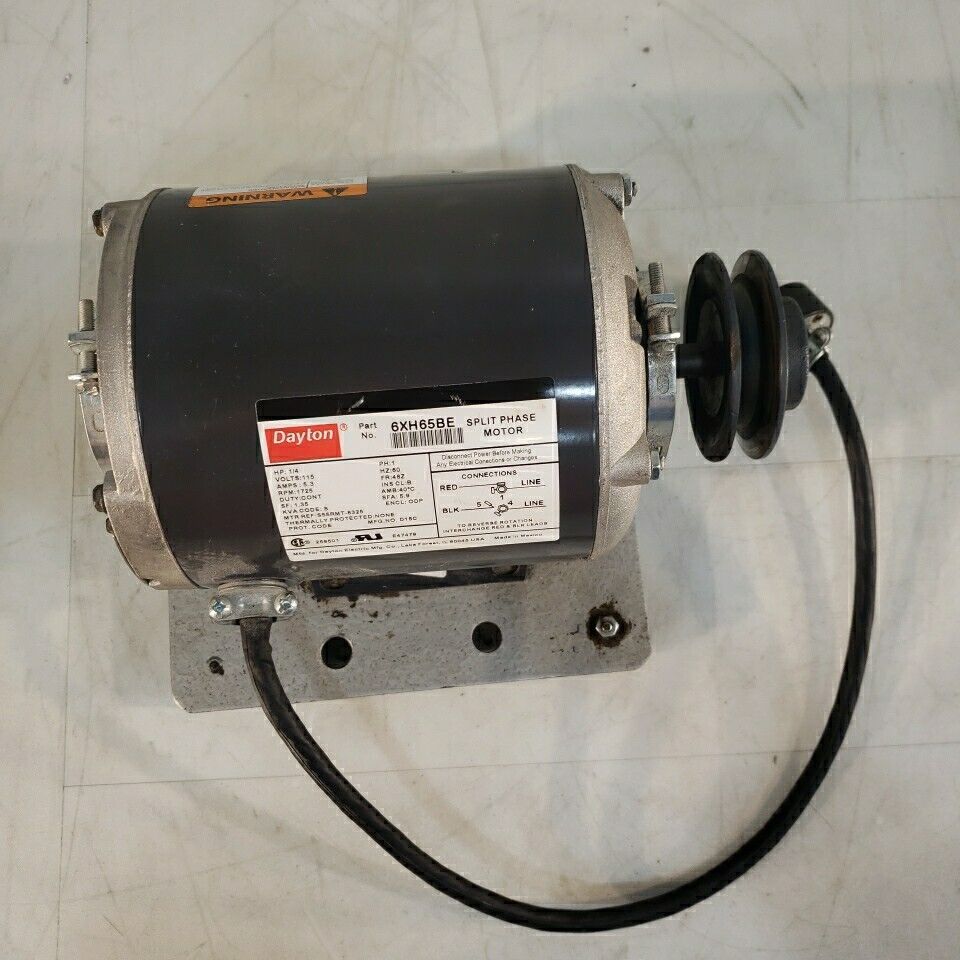Dayton 6XH65BE Split Phase Motor 115V 1/4HP 5.3A Tested Working 1725 RPM
