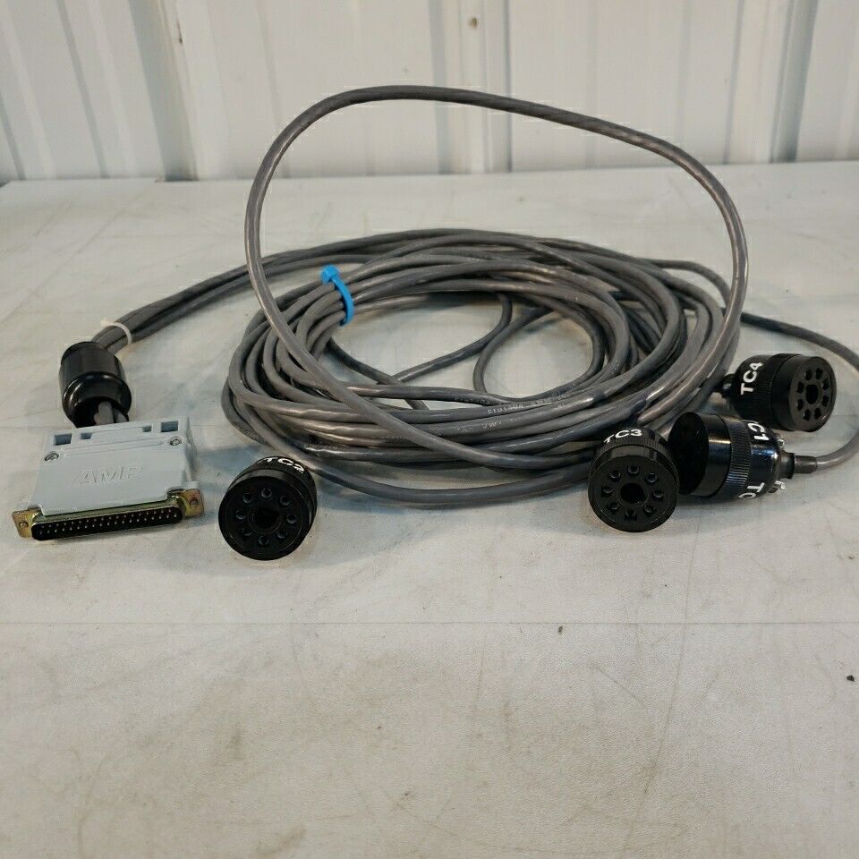 Granville-Phillips 4-Channel Thermocouple Vacuum Gauge Cable DC-37 E151404 AMP