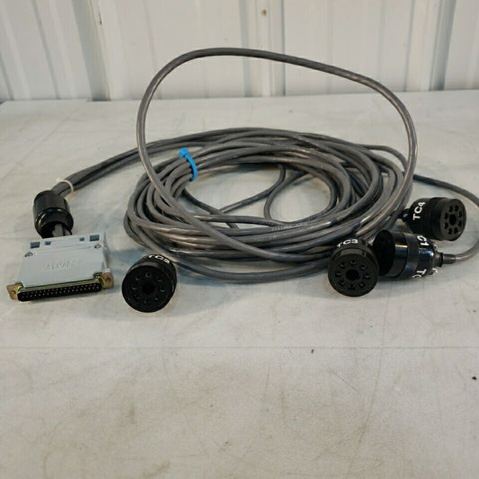Granville-Phillips 4-Channel Thermocouple Vacuum Gauge Cable DC-37 E151404 AMP