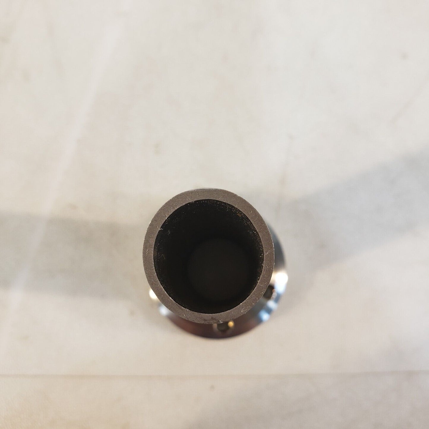 1.33" DN16CF Half Nipple Angled Tapped Hole 2.375" Length High Vacuum