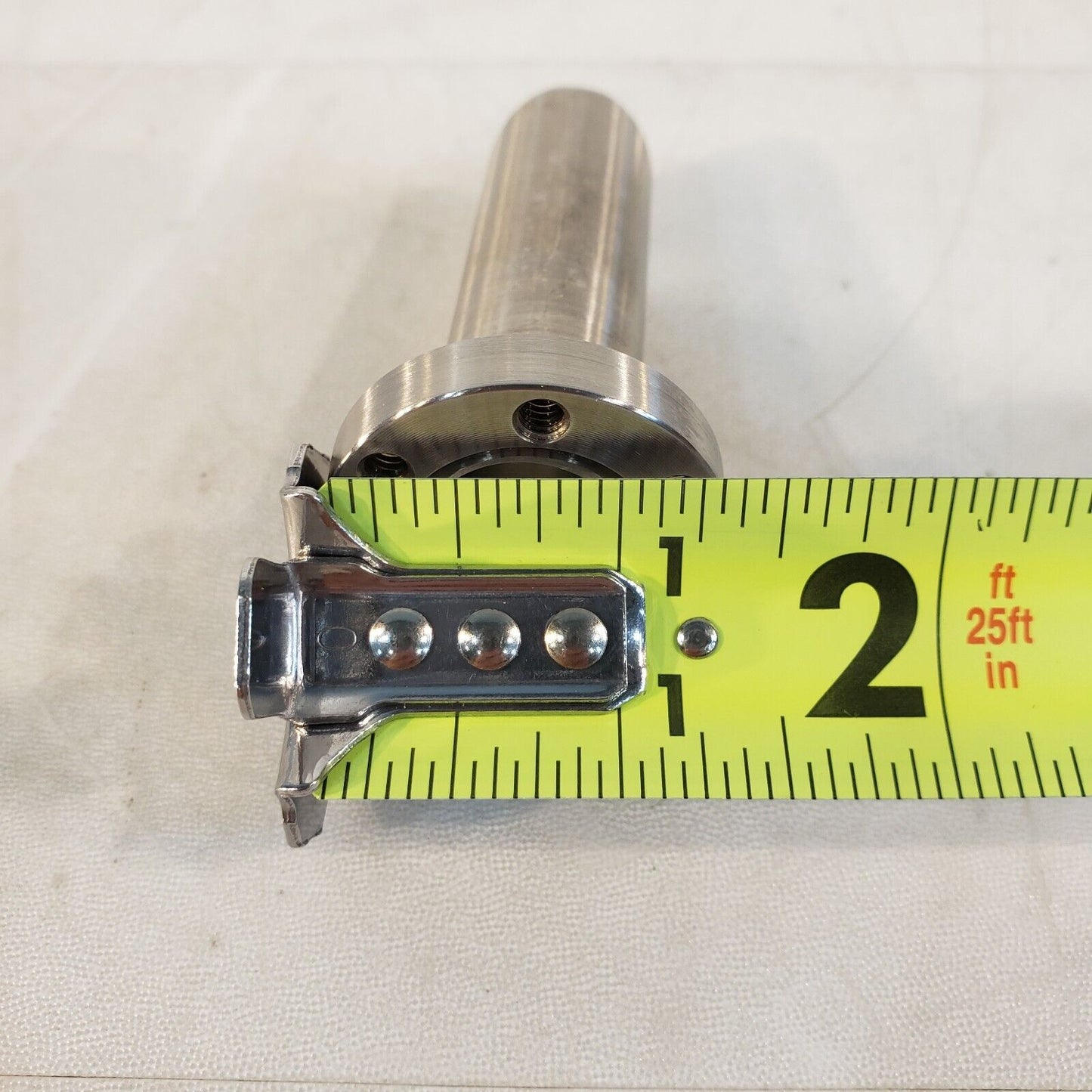 1.33" DN16CF Half Nipple Angled Tapped Hole 2.375" Length High Vacuum