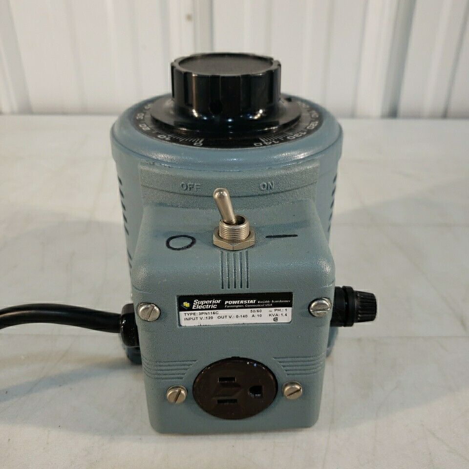 Superior Electric 3PN116C Variable Transformer Powerstat 0-140V Output Tested