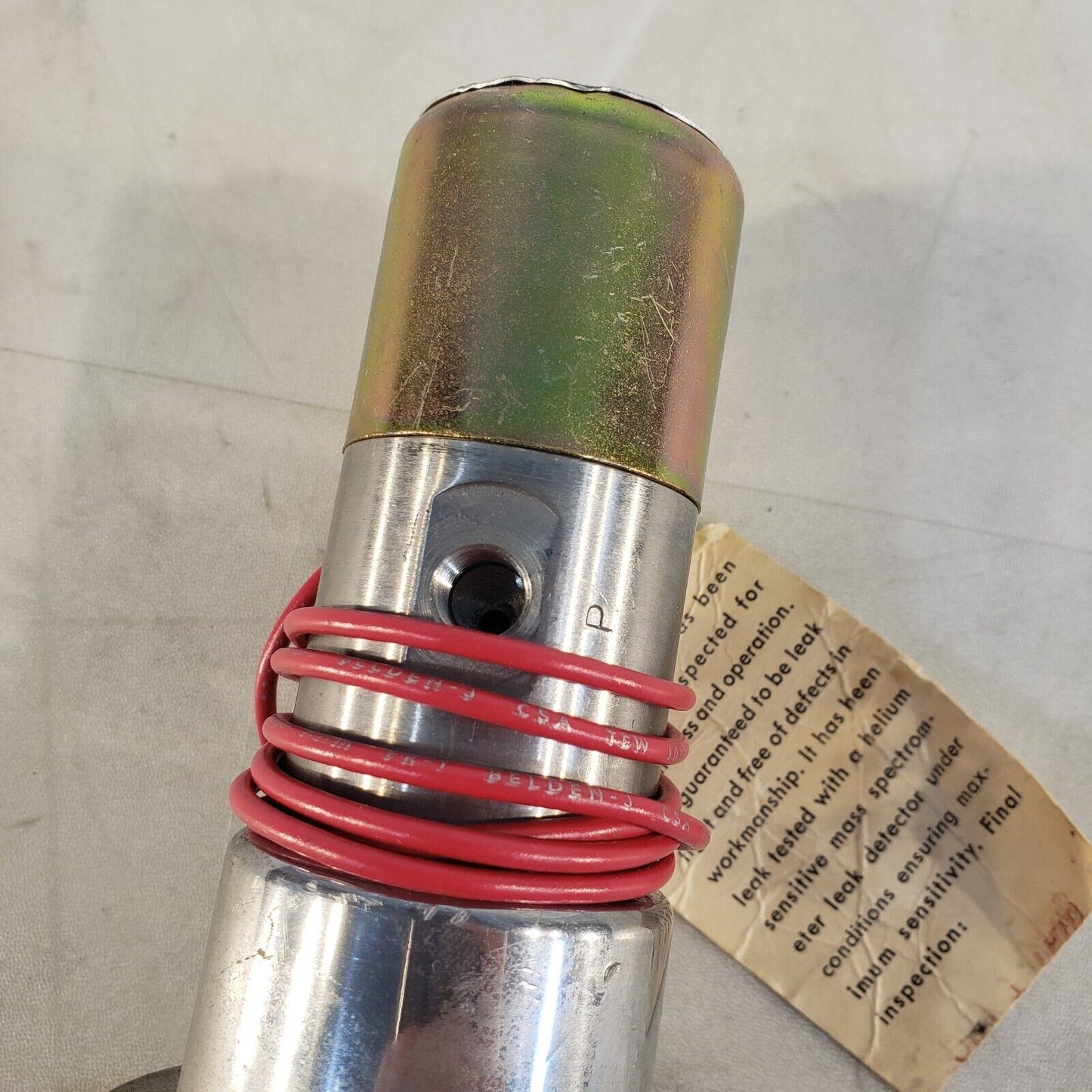 Airco Temescal 5/8" FIG. 2030 Vacuum Valve w/ Skinner V5D34435CTN