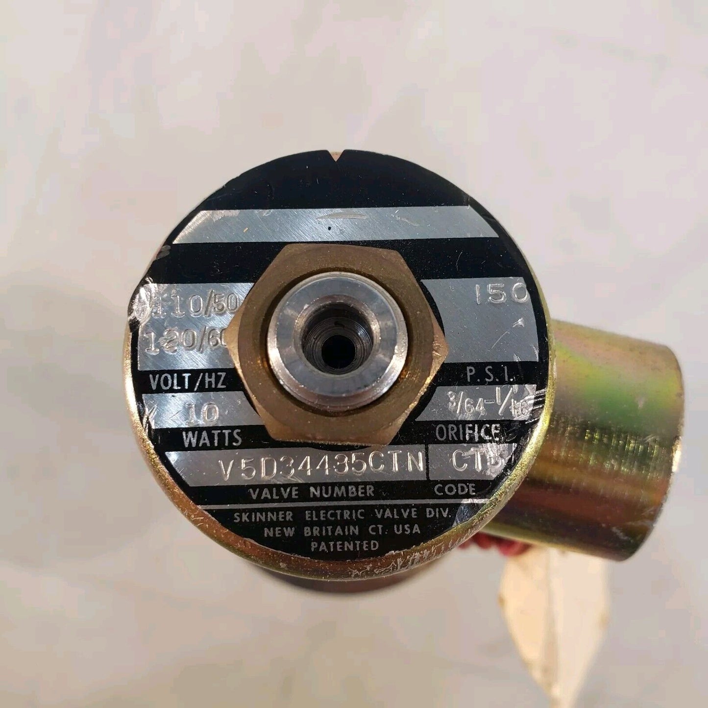Airco Temescal 5/8" FIG. 2030 Vacuum Valve w/ Skinner V5D34435CTN