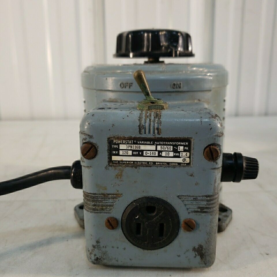 Superior Electric 3PN116B Variable Autotranformer Powerstat 0-140V Output Tested