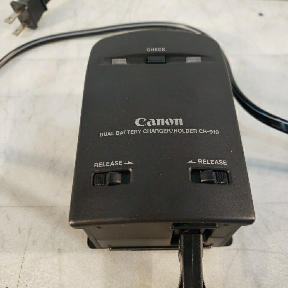 Canon CH-910 Dual Battery Charger Holder 120V Ac Adapter Charger