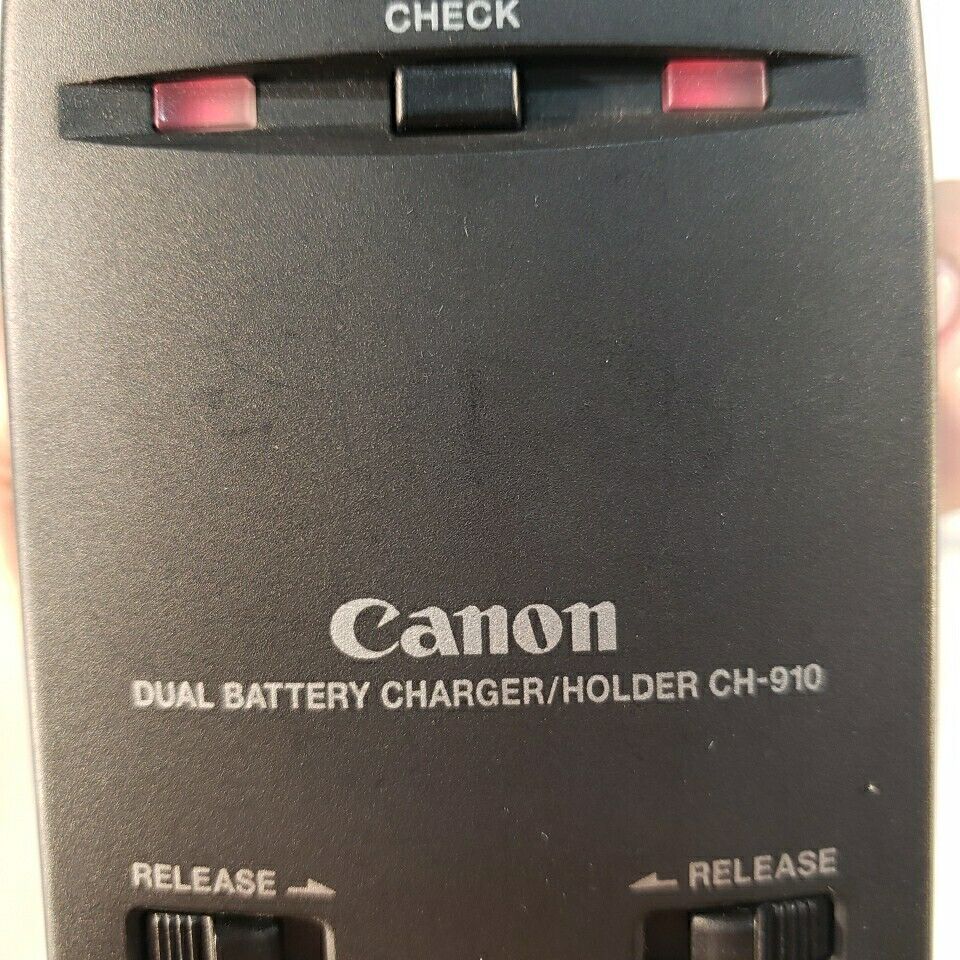 Canon CH-910 Dual Battery Charger Holder 120V Ac Adapter Charger