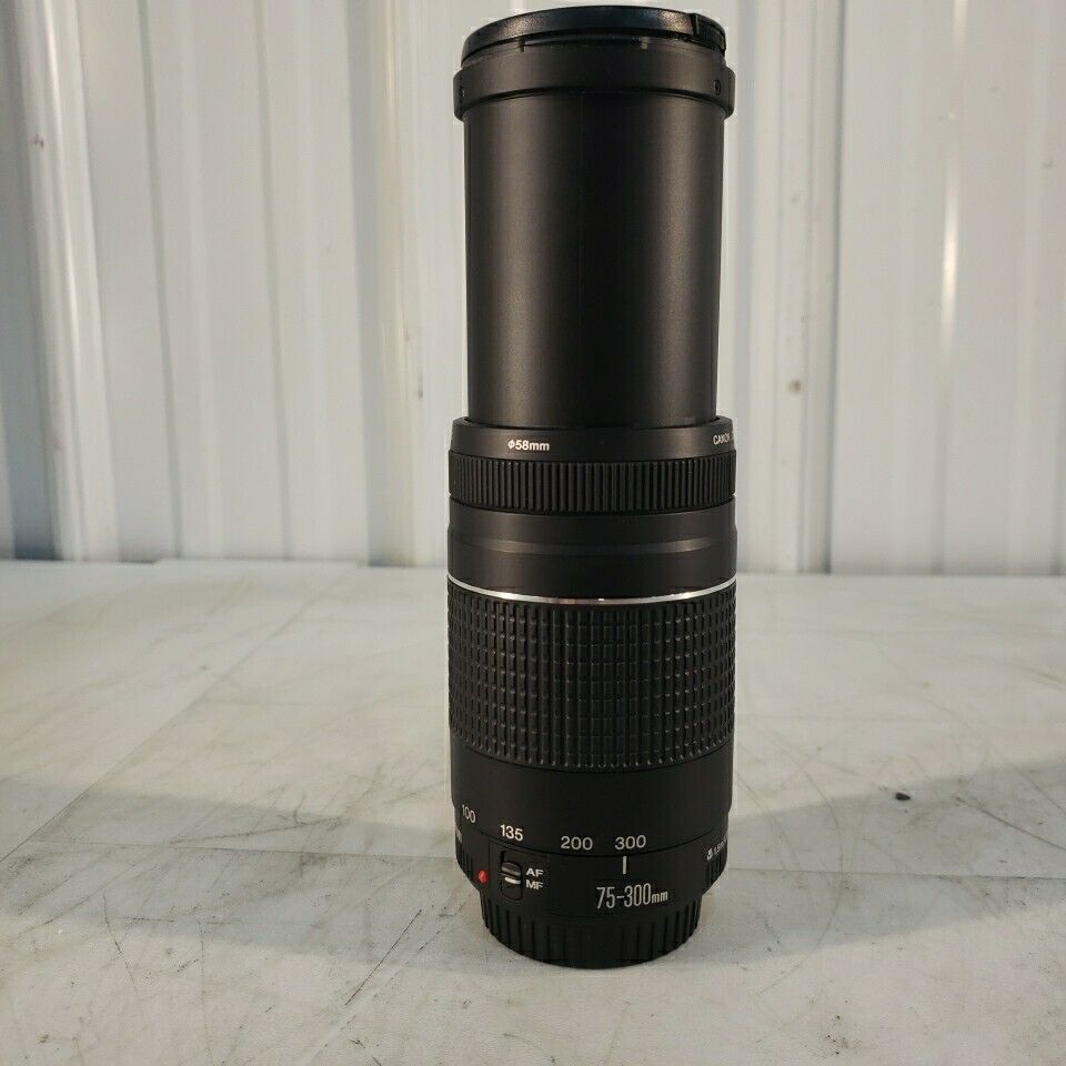 Canon Zoom Lens EF 75-300mm 1:4-5.6 III Telescoping Adjustable Lens