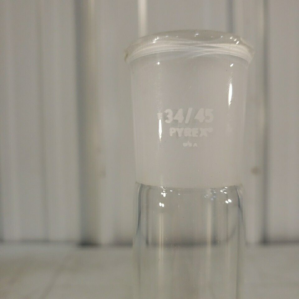 Pyrex 6580 Ground Joint Glassware 34/45 4 Pcs Corning Laboratory Glass Works