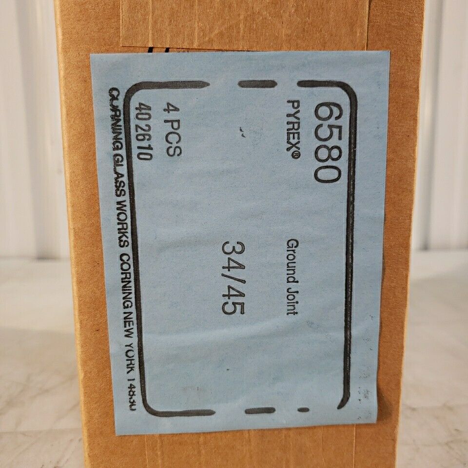 Pyrex 6580 Ground Joint Glassware 34/45 4 Pcs Corning Laboratory Glass Works