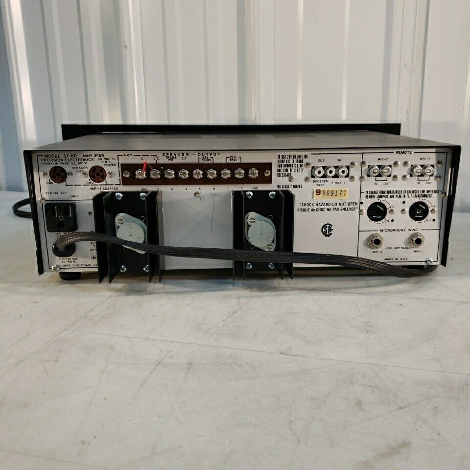 Precision Electronics ST-60 Amplifier 60W 120V Vintage Amp W/ Overload Indicator