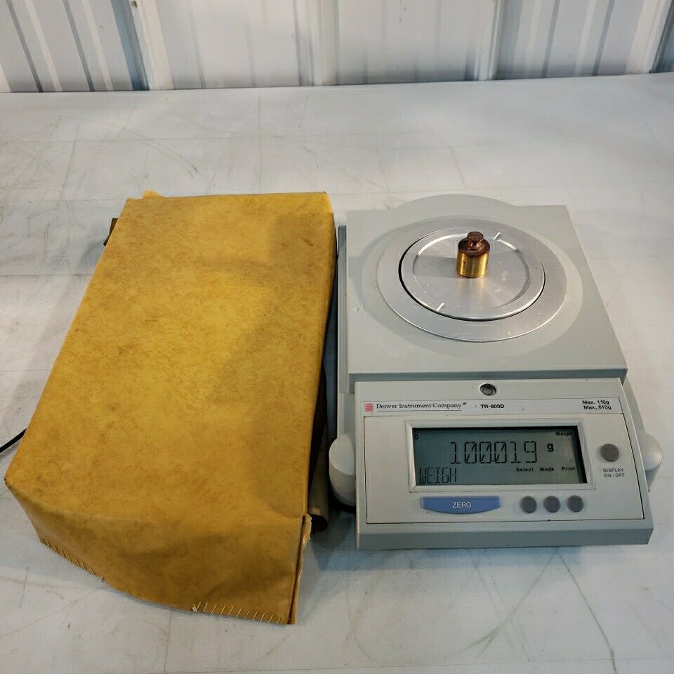 Denver TR-603D Scale Precision Balance w/ Cover & Power Cable Max=110g Max2=610g